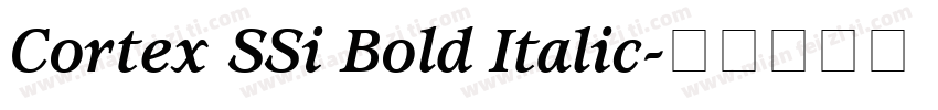 Cortex SSi Bold Italic字体转换
